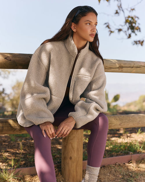 Oner Modal Fleece Jacket with Chest Pocket | Warm Sand