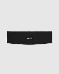 SoftMotion™ Headband with White Logo | Black