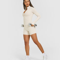 SoftMotionâ„¢ Jacket with White Logo | Sand