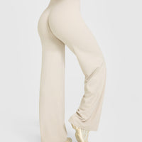 SoftMotionâ„¢ Straight Leg Bottoms with White Logo | Sand