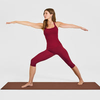 Mellow™ Rib Halter Neck Vest with Built in Bra Shelf | Ruby Red