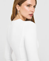 Mellow™ Rib Mid Long Sleeve Cardigan | White