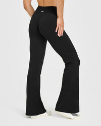 SoftMotion™ Flared Bottoms with White Logo | Black