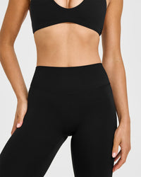 SoftMotion™ Flared Bottoms with White Logo | Black