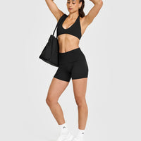 SoftMotion™ Fold Over Shorts 6" | Black