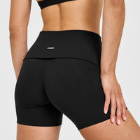 SoftMotion™ Fold Over Shorts 6" | Black