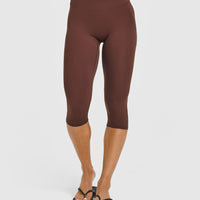 SoftMotion™ High Waisted Capri Leggings | Espresso Brown