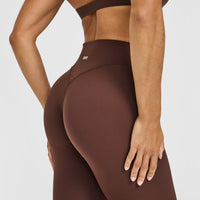 SoftMotion™ High Waisted Capri Leggings | Espresso Brown
