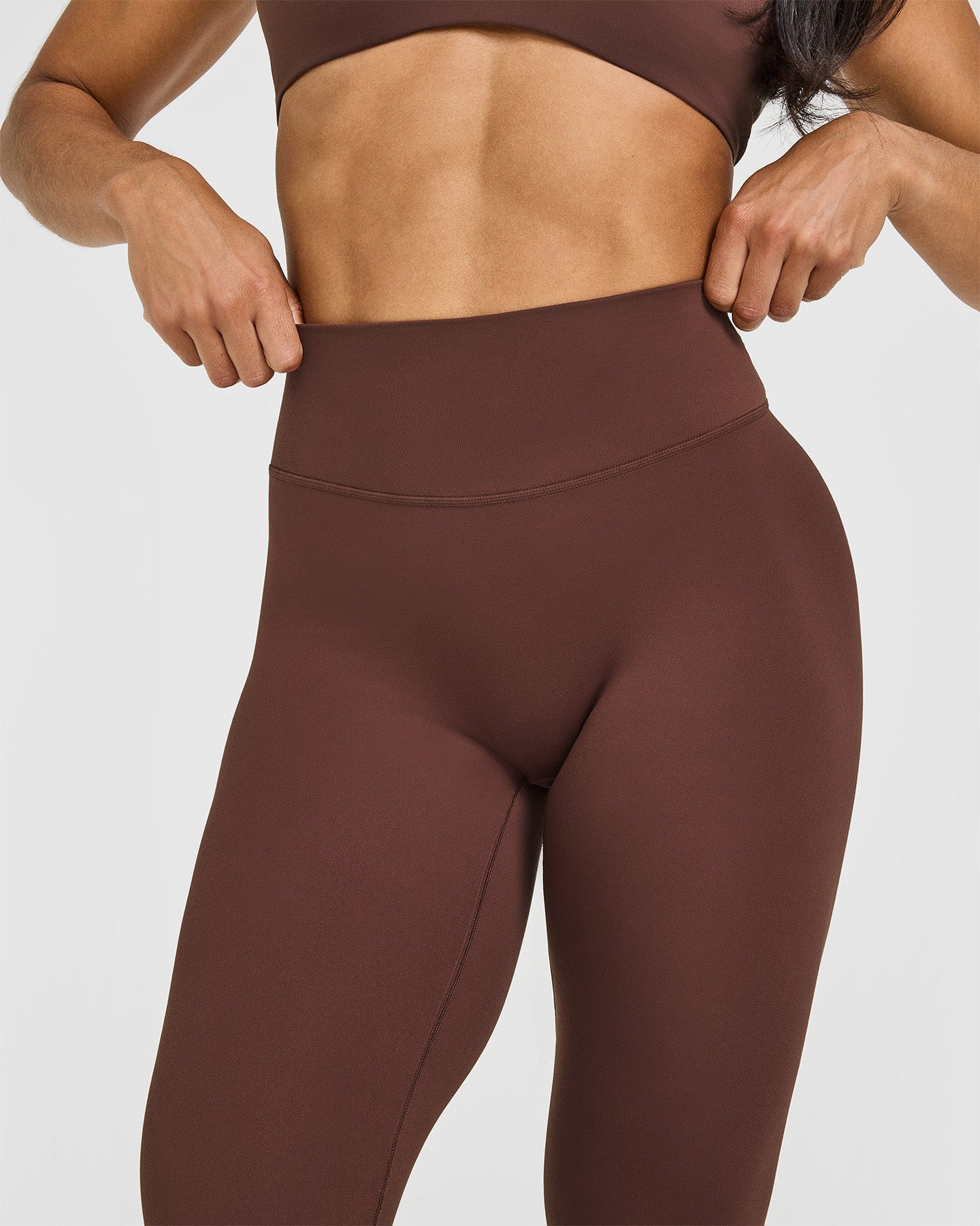 SoftMotion™ High Waisted Capri Leggings | Espresso Brown