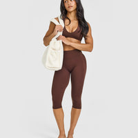 SoftMotion™ High Waisted Capri Leggings | Espresso Brown