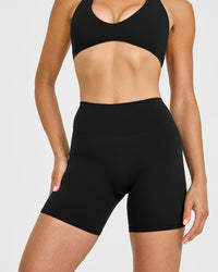 SoftMotion™ High Waisted Shorts 6" | Black