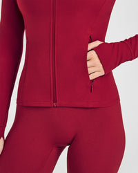 SoftMotion™ Jacket with White Logo | Ruby Red