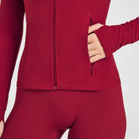 SoftMotion™ Jacket with White Logo | Ruby Red