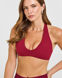 SoftMotion™ Minimal Halter Neck Bralette | Ruby Red