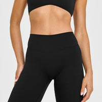 SoftMotion™ Straight Leg Bottoms with White Logo | Black