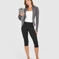 SoftMotionâ„¢ Strappy Mid Vest with Built in Bra Shelf | White
