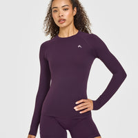 Go To Seamless Fitted Long Sleeve Top | Blackberry Purple