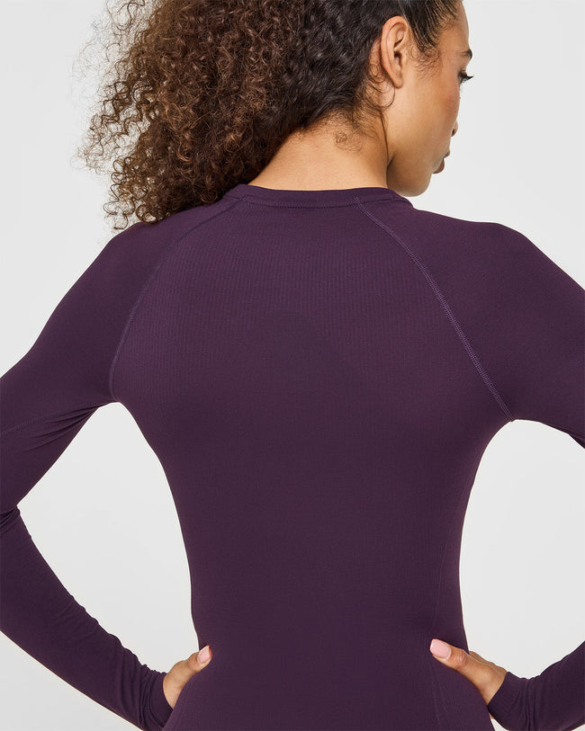Go To Seamless Fitted Long Sleeve Top | Blackberry Purple