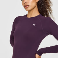 Go To Seamless Fitted Long Sleeve Top | Blackberry Purple
