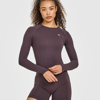 Go To Seamless Fitted Long Sleeve Top | Umber Brown