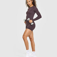 Go To Seamless Fitted Long Sleeve Top | Umber Brown