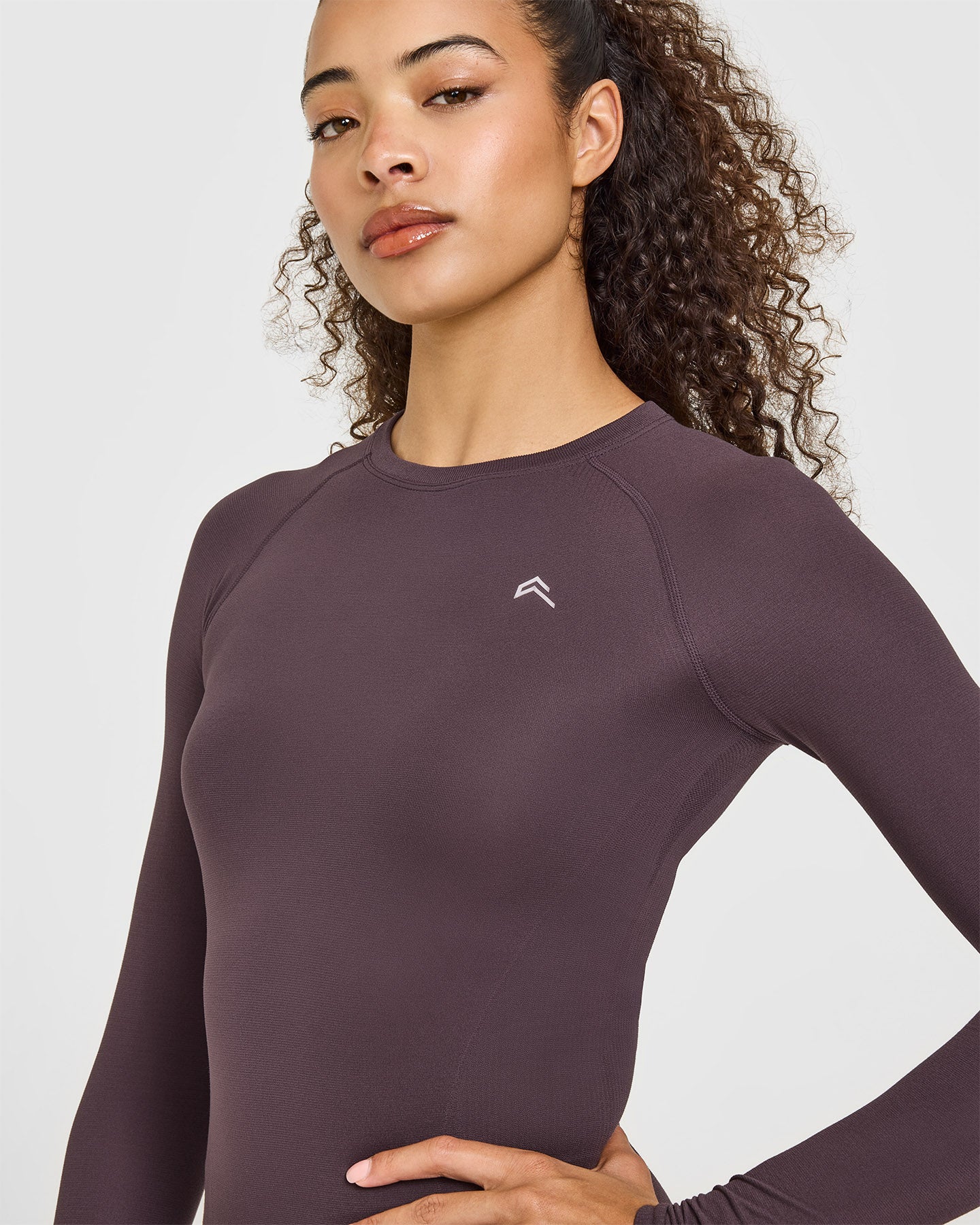 Go To Seamless Fitted Long Sleeve Top | Umber Brown