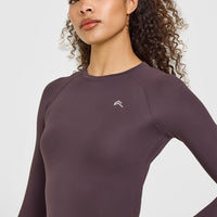 Go To Seamless Fitted Long Sleeve Top | Umber Brown