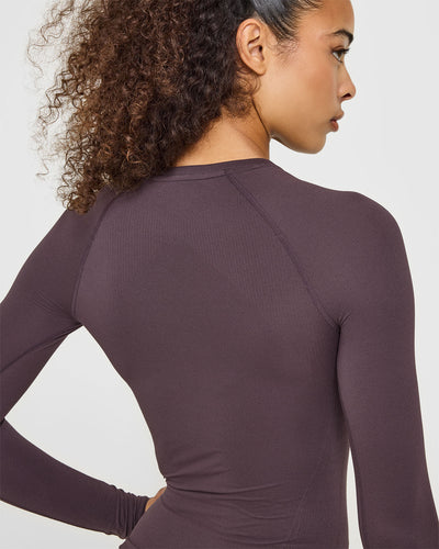 Go To Seamless Fitted Long Sleeve Top | Umber Brown