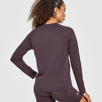Go To Seamless Loose Long Sleeve Top | Umber Brown