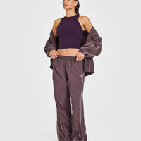 Mellow™ Rib High Neck Mid Tank Top | Blackberry Purple