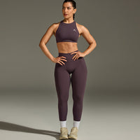 Unified High Waisted Leggings | Dark Umber Brown