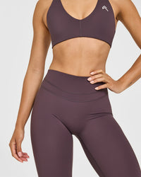 Unified High Waisted Leggings | Dark Umber Brown