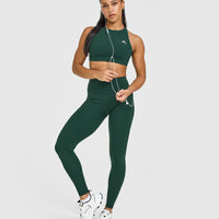 Unified High Waisted Leggings | Racing Green