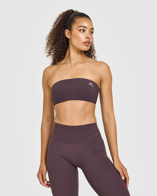 Unified Micro Bandeau Bralette | Dark Umber Brown