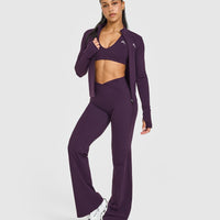 Unified Micro Bralette White Logo | Blackberry Purple