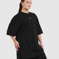 Raising The Bar Graphic Longline T-Shirt | Black