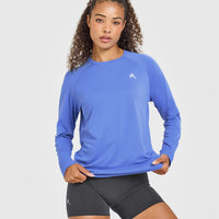 Go To Seamless Loose Long Sleeve Top | Glaucous Blue