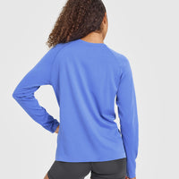 Go To Seamless Loose Long Sleeve Top | Glaucous Blue