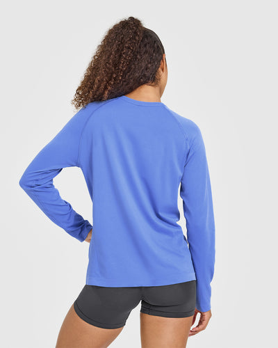 Go To Seamless Loose Long Sleeve Top | Glaucous Blue