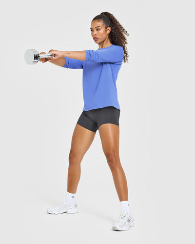 Go To Seamless Loose Long Sleeve Top | Glaucous Blue