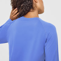 Go To Seamless Loose Long Sleeve Top | Glaucous Blue