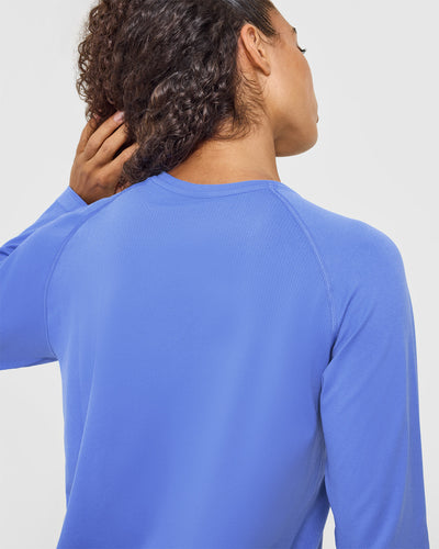 Go To Seamless Loose Long Sleeve Top | Glaucous Blue