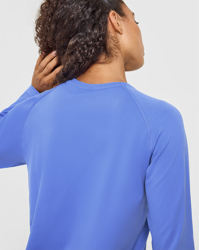 Go To Seamless Loose Long Sleeve Top | Glaucous Blue