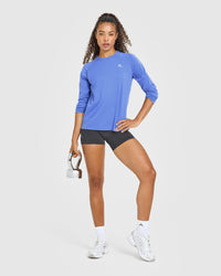 Go To Seamless Loose Long Sleeve Top | Glaucous Blue