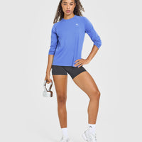 Go To Seamless Loose Long Sleeve Top | Glaucous Blue
