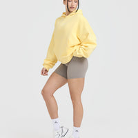 Raising the Bar Graphic Unisex Oversized Hoodie | Sherbert Yellow