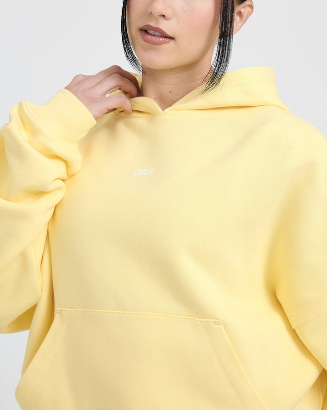 Raising the Bar Graphic Unisex Oversized Hoodie | Sherbert Yellow