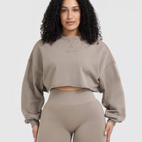Raw Lounge Crop Sweatshirt | Minky