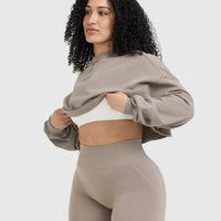 Raw Lounge Crop Sweatshirt | Minky