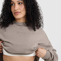 Raw Lounge Crop Sweatshirt | Minky